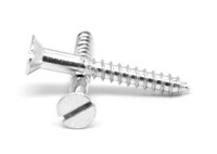 #14 X 3 WOOD SCREW FLAT SLOTTED ZINC PLATED